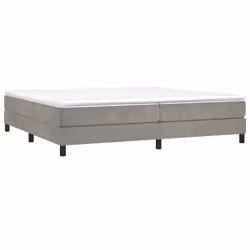 vidaXL Giroletto senza Materasso Grigio Chiaro 200x200 cm Velluto - Vista aggiuntiva 3