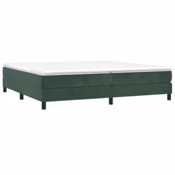 vidaXL Giroletto senza Materasso Verde Scuro 200x200 cm in Velluto - Vista aggiuntiva 3