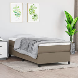 vidaXL Giroletto senza Materasso Tortora 100x200 cm in Tessuto