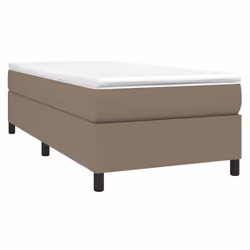 vidaXL Giroletto senza Materasso Tortora 100x200 cm in Tessuto - Vista aggiuntiva 3