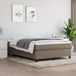 vidaXL Giroletto senza Materasso Tortora 140x200 cm in Tessuto