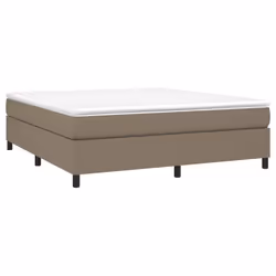 vidaXL Giroletto senza Materasso Tortora 160x200 cm in Tessuto - Vista aggiuntiva 3