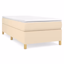 vidaXL Giroletto senza Materasso Crema 90x200 cm in Tessuto - Vista aggiuntiva 2
