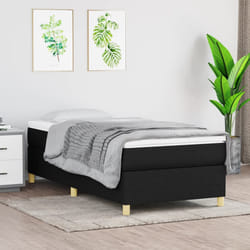 vidaXL Giroletto senza Materasso Nero 100x200 cm in Tessuto