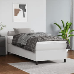 Letto singolo, Giroletto, Letto adulto a Molle Bianco 90x190 cm in Similpelle Vidaxl