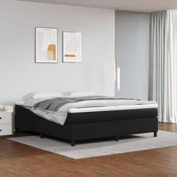 Letto adulto, Giroletto a Molle, Letto matrimonial Nero 180x200 cm in Similpelle Vidaxl
