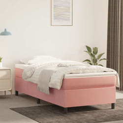 Letto adulto, Giroletto a Molle, Letto singolo Rosa 80x200 cm in Velluto Vidaxl