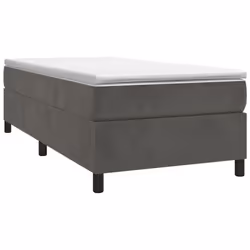 vidaXL Giroletto senza Materasso Grigio Scuro 90x190 cm Velluto - Vista aggiuntiva 3