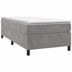 Giroletto a Molle Grigio Chiaro 90x190 cm in Vellutocod mxl 92867 - Vista aggiuntiva 3