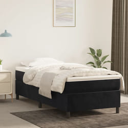 vidaXL Giroletto Nero 90x200 cm in Velluto