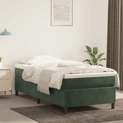 vidaXL Giroletto senza Materasso Verde Scuro 90x200 cm in Velluto