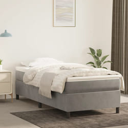 vidaXL Giroletto senza Materasso Grigio Chiaro 100x200 cm Velluto