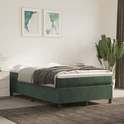 Letto adulto, Giroletto a Molle, Letto matrimonial Verde Scuro 120x200 cm in Velluto Vidaxl