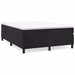 vidaXL Giroletto senza Materasso Nero 140x190 cm in Velluto - Vista aggiuntiva 2
