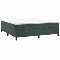 vidaXL Giroletto senza Materasso Verde Scuro 180x200 cm in Velluto - Vista aggiuntiva 3