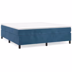 vidaXL Giroletto senza Materasso Blu Scuro 180x200 cm in Velluto - Vista aggiuntiva 2