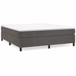 vidaXL Giroletto senza Materasso Grigio Scuro 200x200 cm Velluto - Vista aggiuntiva 2