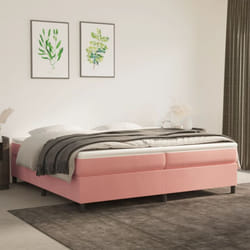 Letto adulto, Giroletto a Molle, Letto matrimonial Rosa 200x200 cm in Velluto Vidaxl
