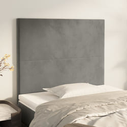 vidaXL Testiera 2 pz Grigio Chiaro 80x5x78/88 cm in Velluto