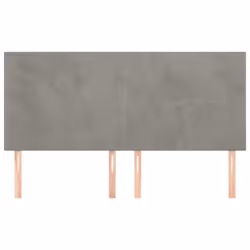 vidaXL Testiera 4 pz Grigio Chiaro 80x5x78/88 cm in Velluto - Vista aggiuntiva 3