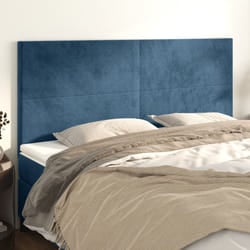 vidaXL Testiera 4 pz Blu Scuro 80x5x78/88 cm in Velluto