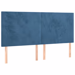 vidaXL Testiera 4 pz Blu Scuro 80x5x78/88 cm in Velluto - Vista aggiuntiva 2