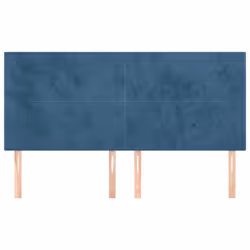 vidaXL Testiera 4 pz Blu Scuro 80x5x78/88 cm in Velluto - Vista aggiuntiva 3
