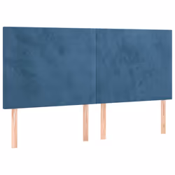 Testiera 4 pz Blu scuro 90x5x78/88 cm in Vellutocod mxl 97621 - Vista aggiuntiva 2