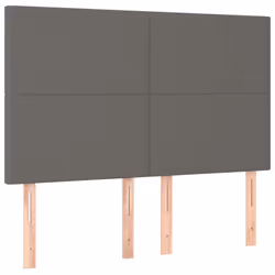 vidaXL Testiere 4 pz Grigie 72x5x78/88 cm in Similpelle - Vista aggiuntiva 2