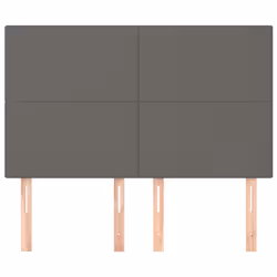vidaXL Testiere 4 pz Grigie 72x5x78/88 cm in Similpelle - Vista aggiuntiva 3