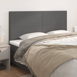vidaXL Testiera 4 pz Grigio 80x5x78/88 cm in Similpelle
