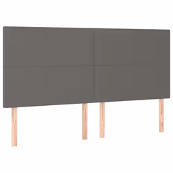 vidaXL Testiera 4 pz Grigio 80x5x78/88 cm in Similpelle - Vista aggiuntiva 2