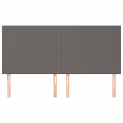 vidaXL Testiera 4 pz Grigio 80x5x78/88 cm in Similpelle - Vista aggiuntiva 3