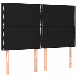 vidaXL Testiere 4 pz Nere72x5x78/88 cm in Tessuto - Vista aggiuntiva 2