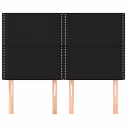 vidaXL Testiere 4 pz Nere72x5x78/88 cm in Tessuto - Vista aggiuntiva 3