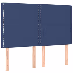 vidaXL Testiere 4 pz Blu 72x5x78/88 cm in Tessuto - Vista aggiuntiva 2