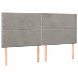 VidaXL 3116258, Grigio chiaro, Poliestere, Legno, 2000 mm, 118 cm, 128 cm, 50 mm