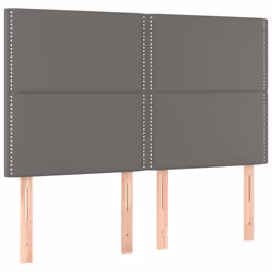 vidaXL Testiere 4 pz Grigie 72x5x78/88 cm in Similpelle - Vista aggiuntiva 2
