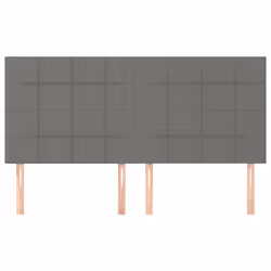 vidaXL Testiera 4 pz Grigio Scuro 80x5x78/88 cm in Tessuto - Vista aggiuntiva 3