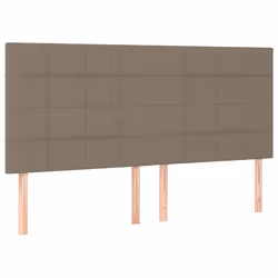 vidaXL Testiere 4 pz Tortora 80x5x78/88 cm in Tessuto - Vista aggiuntiva 2