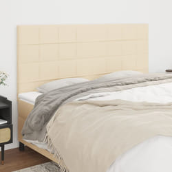 vidaXL Testiera 4 pz Crema 100x5x78/88 cm in Tessuto