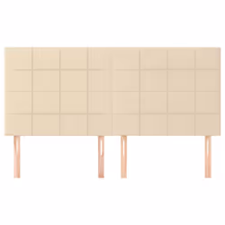 vidaXL Testiera 4 pz Crema 100x5x78/88 cm in Tessuto - Vista aggiuntiva 3