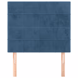 vidaXL Testiera 2 pz Blu scuro 90x5x78/88 cm in Velluto - Vista aggiuntiva 3