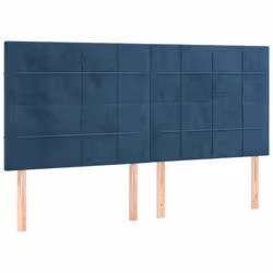 Testiera 4 pz Blu scuro 90x5x78/88 cm in Vellutocod mxl 73628 - Vista aggiuntiva 2