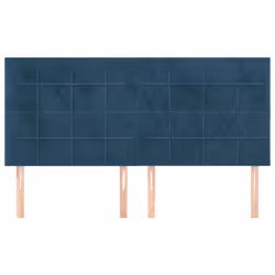 Testiera 4 pz Blu scuro 90x5x78/88 cm in Vellutocod mxl 73628 - Vista aggiuntiva 3
