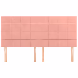 Testiera 4 pz Rosa 90x5x78/88 cm in Vellutocod mxl 97632 - Vista aggiuntiva 3