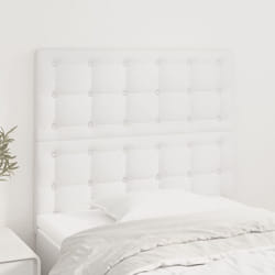 2 pz Testiera elegante, Testiera per letto adulto Bianco 80x5x78/88 cm in Similpelle Vidaxl 8579