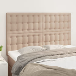 vidaXL Testiere 4 pz Cappuccino 72x5x78/88 cm in Similpelle