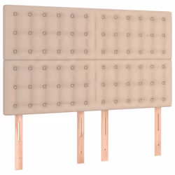 vidaXL Testiere 4 pz Cappuccino 72x5x78/88 cm in Similpelle - Vista aggiuntiva 2