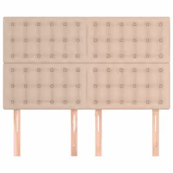 vidaXL Testiere 4 pz Cappuccino 72x5x78/88 cm in Similpelle - Vista aggiuntiva 3